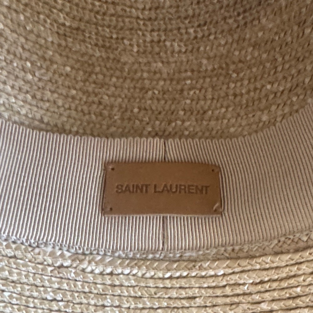 Saint Laurent Natural Bucket Straw Hat - Picture 3 of 4